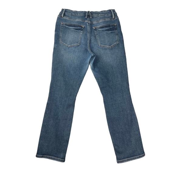 Good American Women's Good Leg Cigarette Distressed Knees Blue jean Size 30X26 - Picture 4 of 13